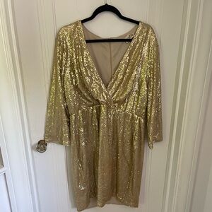 Club L London Gold Sequin Dress